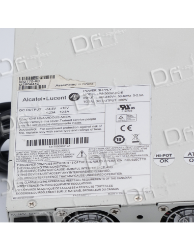 Alcatel-Lucent OmniSwitch OS6850E-BPP - PS-360W-AC-E - dfiplus