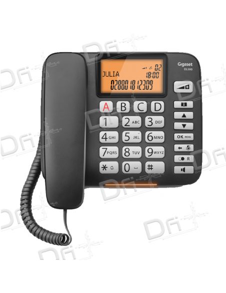 Gigaset DL580 Phone Analog Black - S30350-S216-R101 - dfiplus Gigaset DL580 Phone Analog Black - S30350-S216-R101 - dfiplus