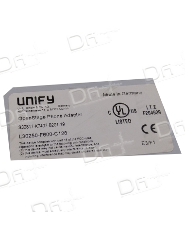 Unify OpenStage Phone Adapter - L30250-F600-C128 - dfiplus