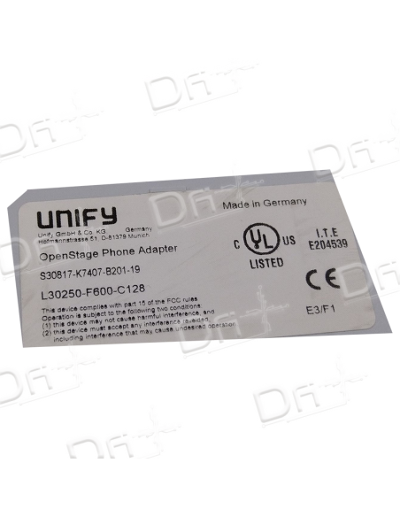 Unify OpenStage Phone Adapter - L30250-F600-C128 - dfiplus