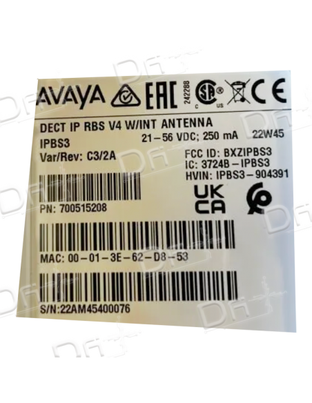 Avaya DECT IP RBS V4 Internal - IPBS3 - 700515208 - dfiplus Avaya DECT IP RBS V4 Internal - IPBS3 - 700515208 - dfiplus