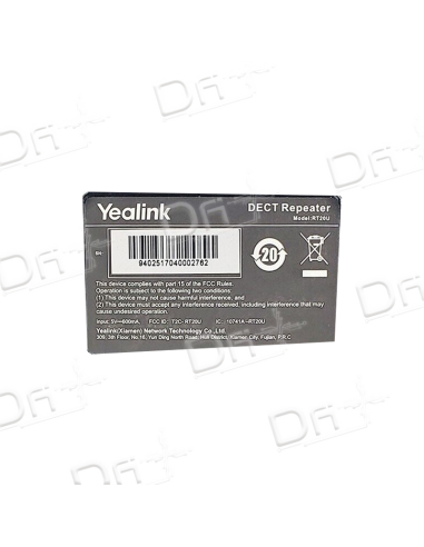 Yealink RT20U Repeater DECT Noir - YL-RT20U - dfiplus