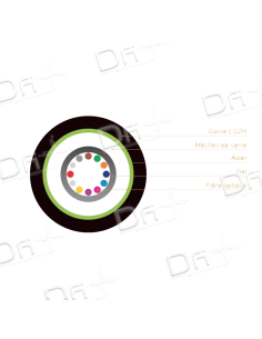FO Structure Libre Armée OM4 6 Brins EXT Mètre - FOLAF6BOM4 - dfiplus 2