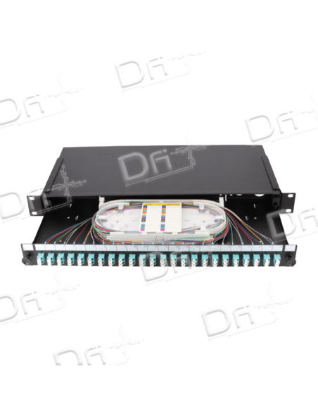 Tiroir Optique 19" 1U 3LC OM4 Multimode Equipés - TO3LCOM4E - dfiplus