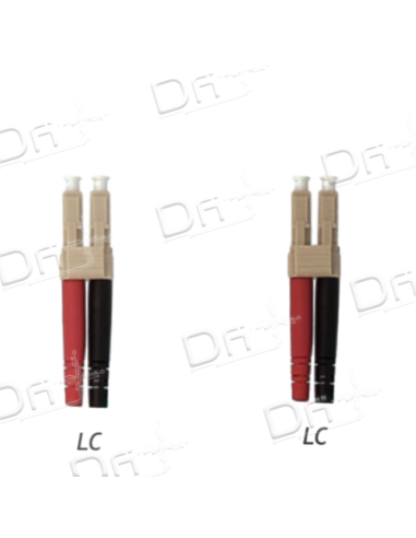Jarretière OM4 LC-LC Duplex Multimode Rose 50cm - JD4LCLC50R - dfiplus