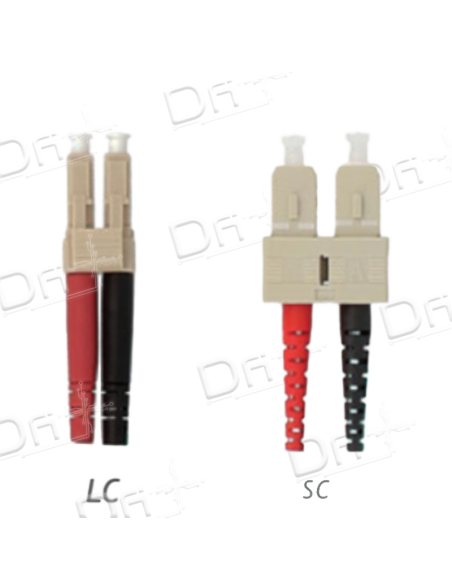 Jarretière OM5 LC-SC Duplex Multimode Vert 50cm - JD5LCSC50G - dfiplus Jarretière OM5 LC-SC Duplex Multimode Vert 50cm - JD5LCSC50G - dfiplus