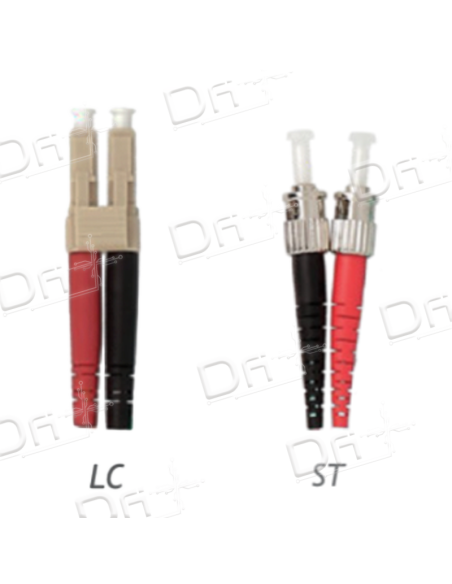 Jarretière OM5 LC-ST Duplex Multimode Vert 50cm - JD5LCST50G - dfiplus