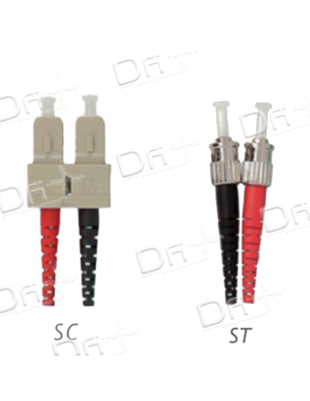 Jarretière OM5 ST-SC Duplex Multimode Vert 50cm