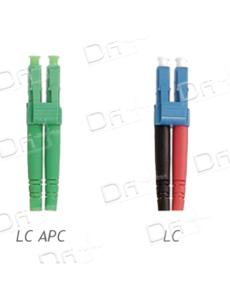 Jarretière OS2 LC APC-LC Duplex Monomode Jaune 50cm - JD2LCALC - dfiplus Jarretière OS2 LC APC-LC Duplex Monomode Jaune 50cm - JD2LCALC - dfiplus