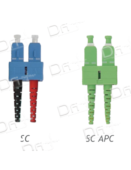 Jarretière OS2 SC-SC APC Duplex Monomode Jaune 50cm - JD2SCSCA - dfiplus Jarretière OS2 SC-SC APC Duplex Monomode Jaune 50cm - JD2SCSCA - dfiplus