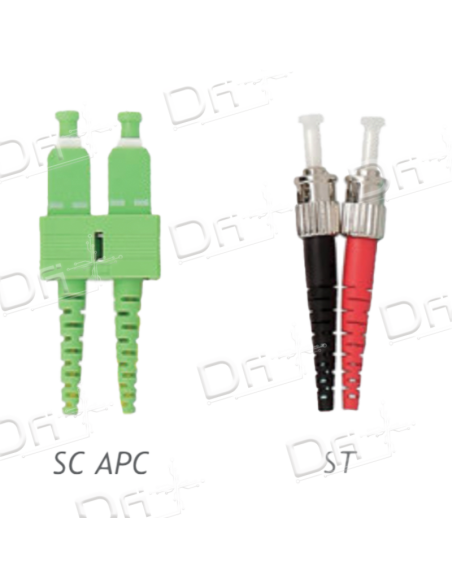 Jarretière OS2 SC APC-ST Duplex Monomode Jaune 50cm - JD2SCAST - dfiplus Jarretière OS2 SC APC-ST Duplex Monomode Jaune 50cm - JD2SCAST - dfiplus