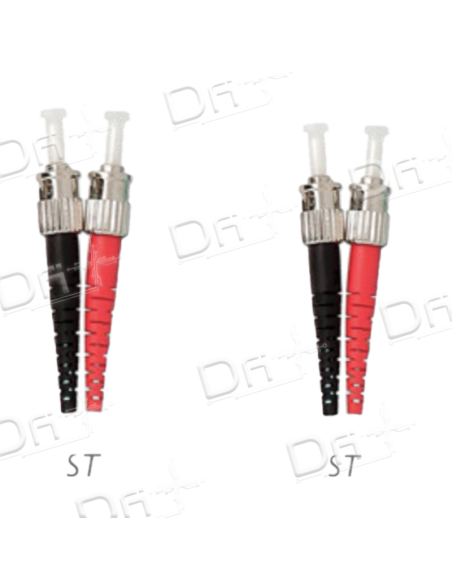 Jarretière OS2 ST-ST Duplex Monomode Jaune 50cm - JD2STST - dfiplus Jarretière OS2 ST-ST Duplex Monomode Jaune 50cm - JD2STST - dfiplus