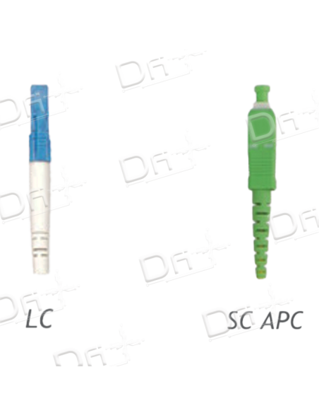 Jarretière OS2 LC-SCA Simplex Monomode Jaune 50cm - JS2LCSCA - dfiplus Jarretière OS2 LC-SCA Simplex Monomode Jaune 50cm - JS2LCSCA - dfiplus