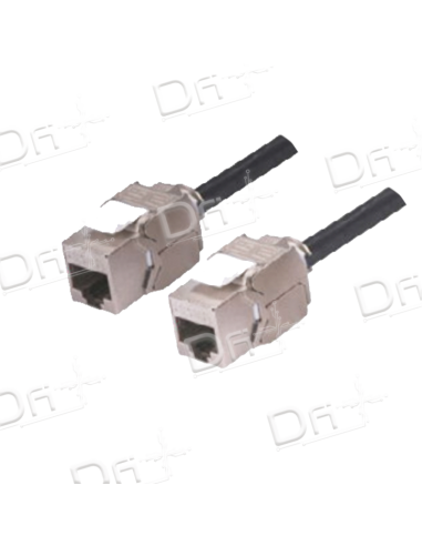 Cordon RJ45 Consolidation FF CAT 6A S-FTP Noir - CCFF6ASFTP - dfiplus