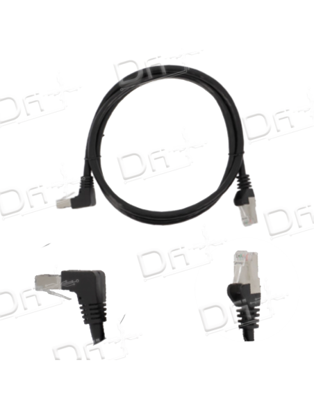 Cordon RJ45 Coudé Bas CAT 6A 500 Mhz S-FTP Noir - CB6ASFTP - dfiplus Cordon RJ45 Coudé Bas CAT 6A 500 Mhz S-FTP Noir - CB6ASFTP - dfiplus