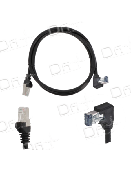 Cordon RJ45 Coudé Gauche CAT 6A 500 Mhz S-FTP Noir - CG6ASFTP - dfiplus Cordon RJ45 Coudé Gauche CAT 6A 500 Mhz S-FTP Noir - CG6ASFTP - dfiplus