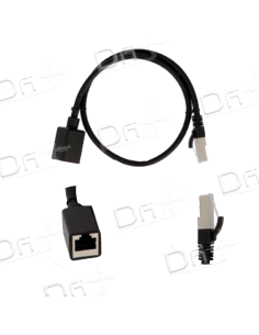 Cordon RJ45 Extension M - F CAT 6A S-FTP Noir - CE6ASFTP - dfiplus