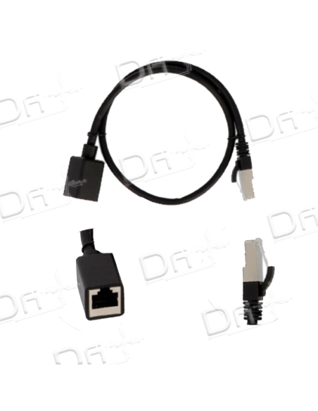 Cordon RJ45 Extension M - F CAT 6A S-FTP Noir - CE6ASFTP - dfiplus