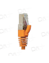 Cordon RJ45 LSZH CAT 6A 500 Mhz S/FTP Orange - C6ASFTPO - dfiplus