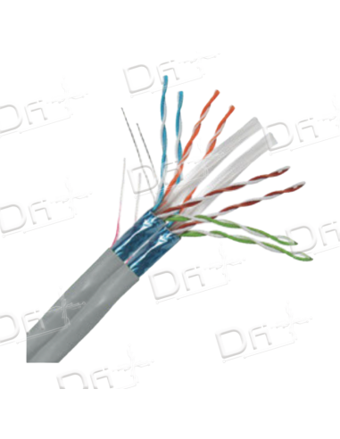 Câble 2x4 LSZH CAT 6 250 Mhz F/UTP Gris 500m - C624FUTP500 - dfiplus