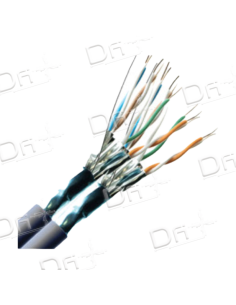 Câble 2x4 LSZH CAT 6A 500 Mhz F/FTP Gris 500m - C624AFFTP500 - dfiplus