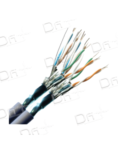 Câble 2x4 LSZH CAT 6A 500 Mhz F/FTP Gris 500m - C624AFFTP500 - dfiplus