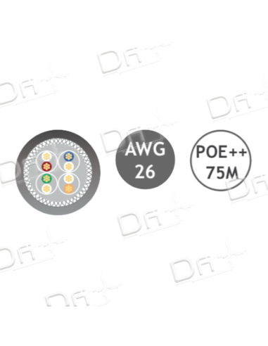 Câble PE Indoor - Outdoor CAT 6A S/FTP Gris 305m - C6AIOSFTP305 - dfiplus
