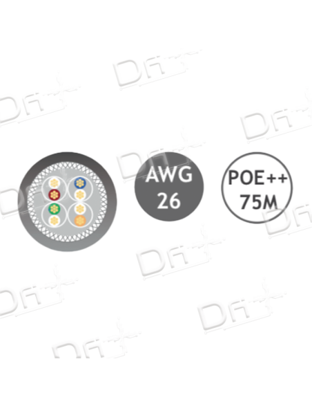 Câble PE Indoor - Outdoor CAT 6A S/FTP Gris 305m - C6AIOSFTP305 - dfiplus Câble PE Indoor - Outdoor CAT 6A S/FTP Gris 305m - C6AIOSFTP305 - dfiplus