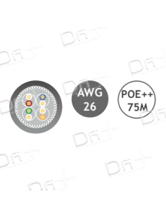 Câble PE Indoor - Outdoor CAT 6A S/FTP Gris 500m - C6AIOSFTP500 - dfiplus 2