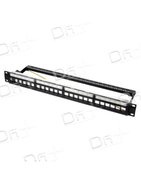 Panneau Nu 19 Pouces 1U 24 Ports Amovible - P1924N1AM - dfiplus