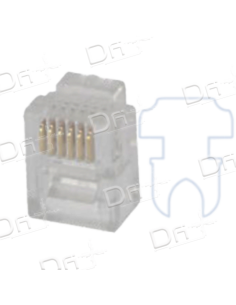 Plug RJ12 6P6C UTP CAT3 Multibrin - PRJ126P6C - dfiplus