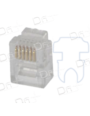 Plug RJ12 6P6C UTP CAT3 Multibrin - PRJ126P6C - dfiplus