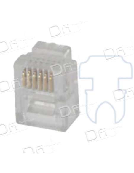 Plug RJ12 6P6C UTP CAT3 Multibrin - PRJ126P6C - dfiplus Plug RJ12 6P6C UTP CAT3 Multibrin - PRJ126P6C - dfiplus