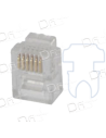 Plug RJ12 6P6C UTP CAT3 Multibrin - PRJ126P6C - dfiplus