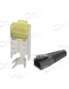 Plug RJ45 8P8CS FTP CAT6A Hirose Manchon - P45F6AHM - dfiplus