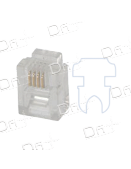 Plug RJ9 4P4C UTP CAT3 Multibrin - PRJ94P4C - dfiplus Plug RJ9 4P4C UTP CAT3 Multibrin - PRJ94P4C - dfiplus
