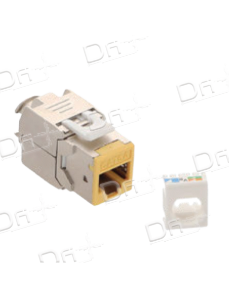 Noyau RJ45 CAT6A Blindé FTP Jaune - N45C6AFY - dfiplus Noyau RJ45 CAT6A Blindé FTP Jaune - N45C6AFY - dfiplus