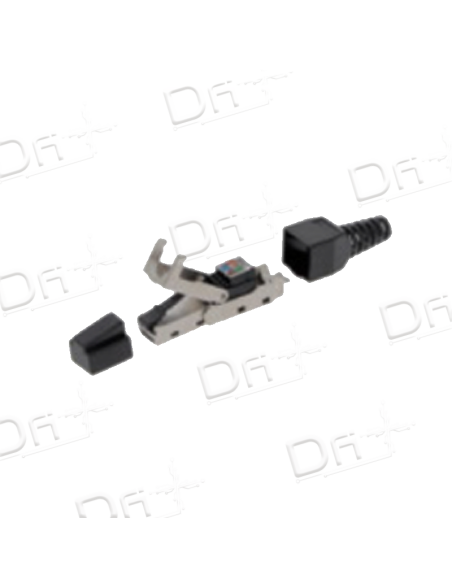 Connecteur RJ45 CAT6A FTP Sans Outil 150 Degré - C6AFSO150 - dfiplus