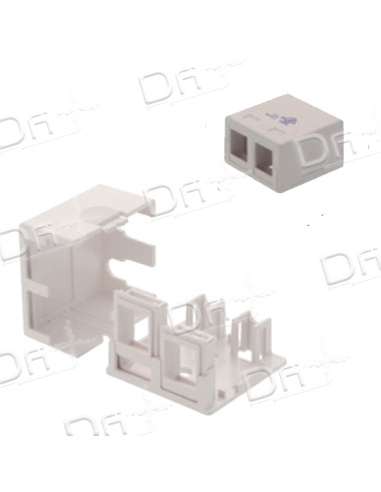 Boitier Keystone 2 ports vide - BMV2P - dfiplus