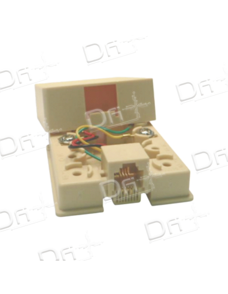 Boitier mural RJ11 UTP - 6P4C - BMRJ11U - dfiplus Boitier mural RJ11 UTP - 6P4C - BMRJ11U - dfiplus