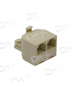 Doubleur en T RJ12 UTP 1M-2F Monobloc - CURJ122F1M - dfiplus