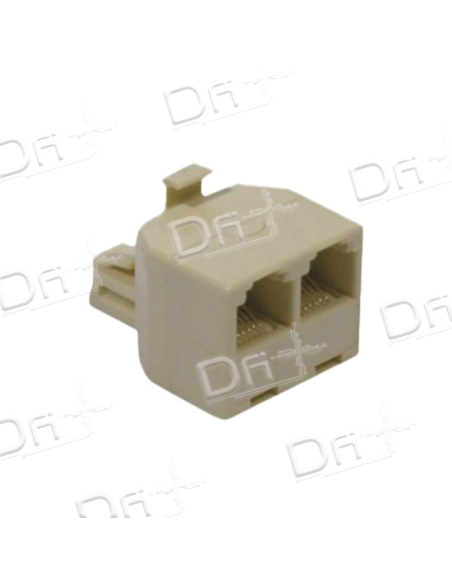 Doubleur en T RJ12 UTP 1M-2F Monobloc - CURJ122F1M - dfiplus