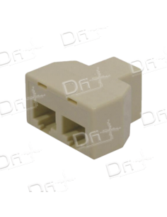 Doubleur en T RJ45 UTP 1F-2F Monobloc - CURJ45F - dfiplus