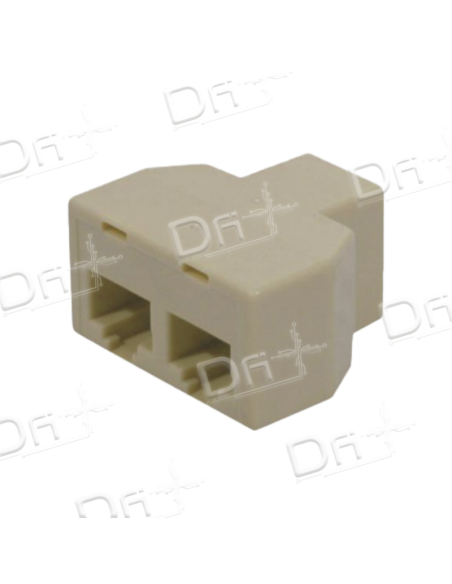 Doubleur en T RJ45 UTP 1F-2F Monobloc - CURJ45F - dfiplus Doubleur en T RJ45 UTP 1F-2F Monobloc - CURJ45F - dfiplus
