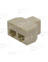 Doubleur en T RJ45 UTP 1F-2F Monobloc - CURJ45F - dfiplus