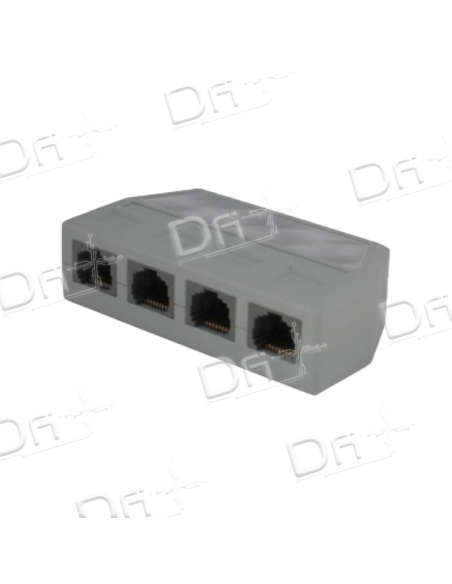 Quadrupleur RJ45 UTP P – P 1F-2F Monobloc - QHU5FP - dfiplus