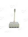 Quadrupleur RJ45 UTP P – P 1M-2F Monobloc 20 cm - QHU1M4F - dfiplus
