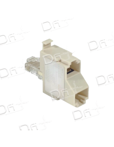Dédoubleur RJ45 UTP N – N 1M-2F Monobloc - ADM1F2FE - dfiplus