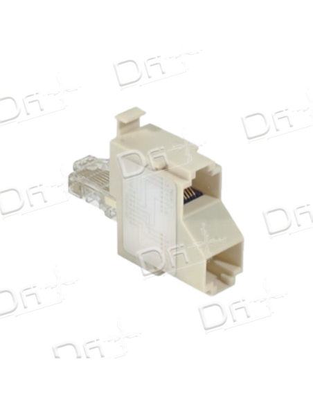 Dédoubleur RJ45 UTP N – N 1M-2F Monobloc - ADM1F2FE - dfiplus