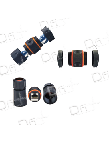 Embase RJ45 CAT6A IP68 Femelle - Femelle - ERJ45C6AFF - dfiplus